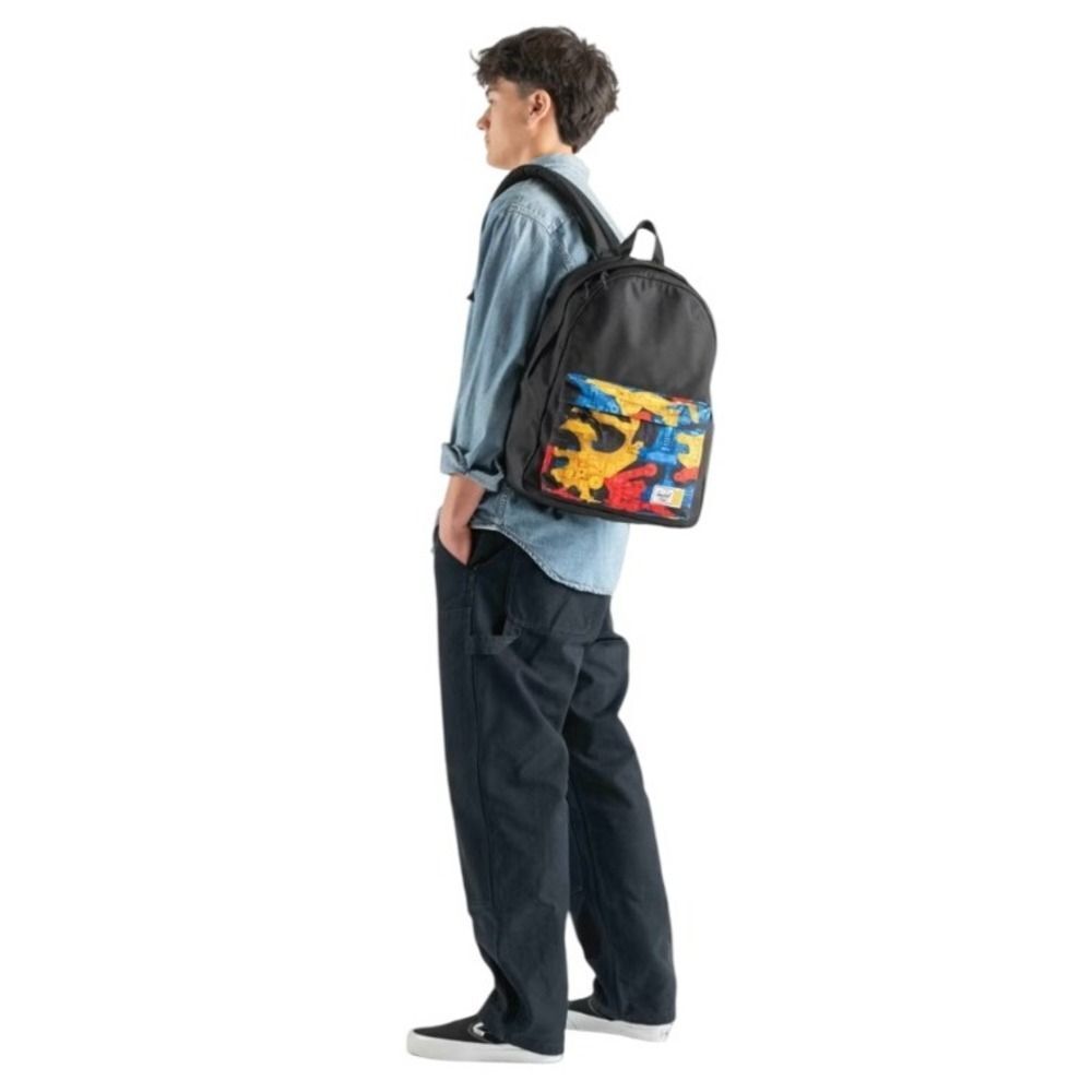 NWT Herschel Supply Co LEGO Classic XL Backpack Black Scavenger Hunt Bricks - Picture 4 of 14